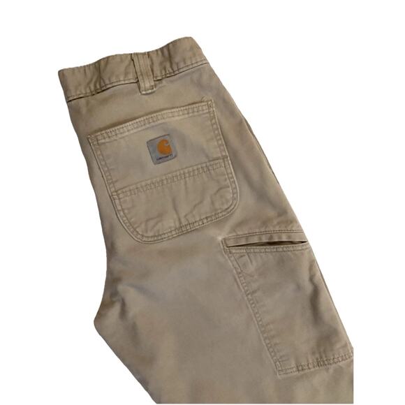 Carhartt Rugged Flex Relaxed Fit Canvas Work Pants Men's 32x30 Beige BN2291-M - Picture 7 of 16